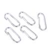 1/3/5 шт. Металлические овальные брелоки Карабин Защелкивающиеся крючки Пружинные открывающиеся пряжки Для DIY Соединитель собачьей цепи Подвески Брелок для сумки