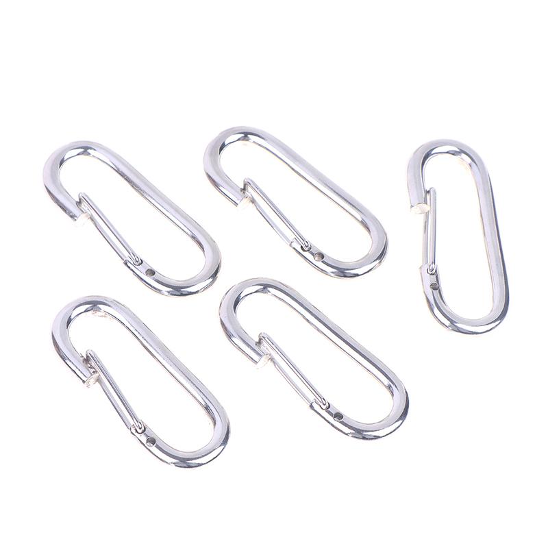 1/3/5 шт. Металлические овальные брелоки Карабин Защелкивающиеся крючки Пружинные открывающиеся пряжки Для DIY Соединитель собачьей цепи Подвески Брелок для сумки