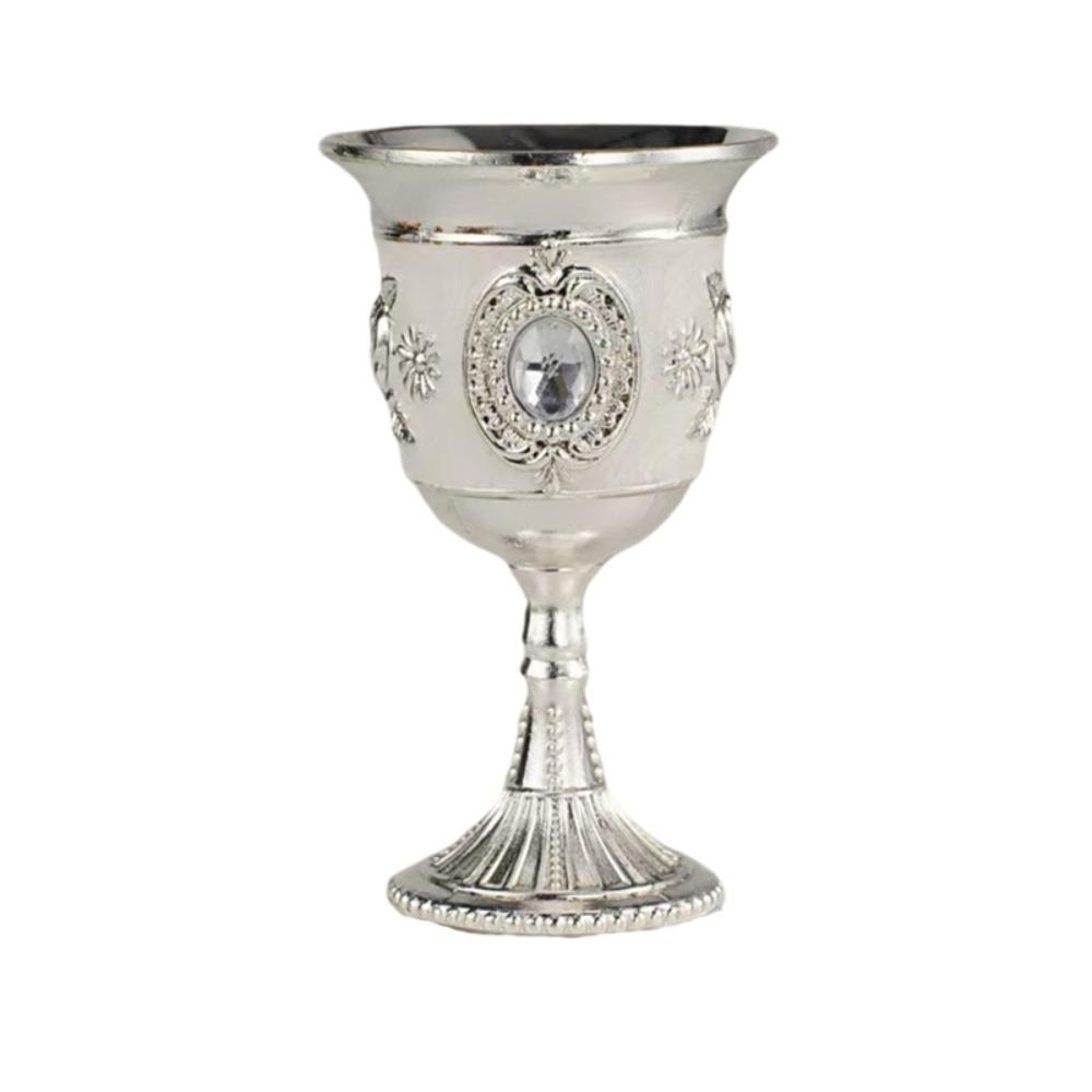 Zinc Zinc Zinc Alloy Medieval Rose Embossed Goblet Vintage Liquor Cup Luxurious Spirits Cup Bar