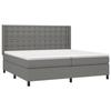 Maison Exclusive - Sommier à lattes de lit matelas LED Gris foncé 200x200 cm Tissu