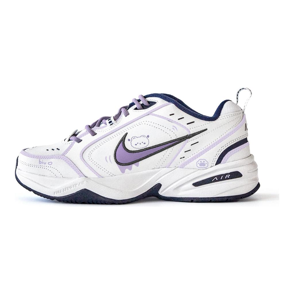 Nike Air Monarch 4 Нескользящие Износостойкие Низкие Массивные Кроссовки Унисекс Белый Фиолетовый 415445-102(Команда354-)