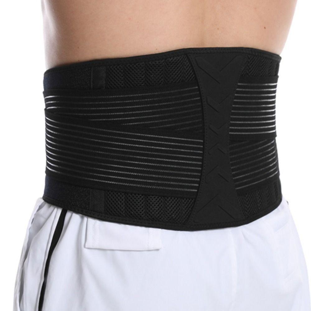 Pressurization Spine Support Belt 8-springs Lumbar Corset Orthopedic Lumbar Belt Gym Training