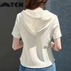 Navava Men Simple Casual Zip PoinT Hood ShorT Sleeve T shirT nT2382