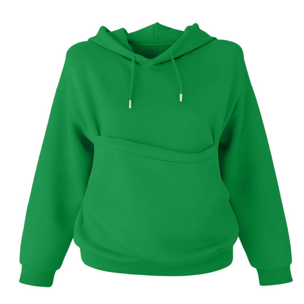 Women's Fashion Zipper Hoodie Long Sleeve Hooded Pullover Sweatshirt Casual Solid Color Tops With Pockets