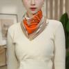 Magnetic Buckle Small Scarf, Women's Silk Scarf, Square Scarf, Clothing Accessories