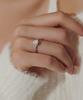 Helene Jewelry Серебро 925 пробы 1 карат Муассанит огранки «сердце» Кольцо «Мисс» (Тип А)