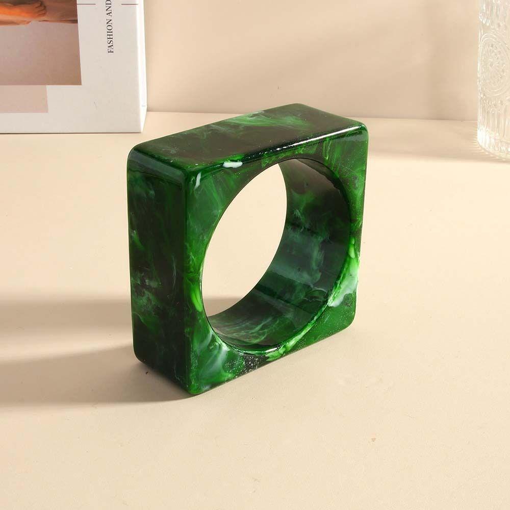 Wave Chunky Bracelets Geometric Retro Hand Ring Wide Resin Bracelet Bangles Jewelry Accessories