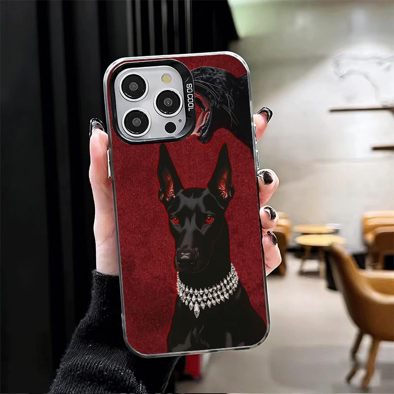 Крутой Мягкий Чехол для Телефона с Изображением Добермана для iPhone 15 16 17 Pro Max 17Air 16E 14 Plus 13 12 Mini Ударопрочный Защитный Задний Корпус