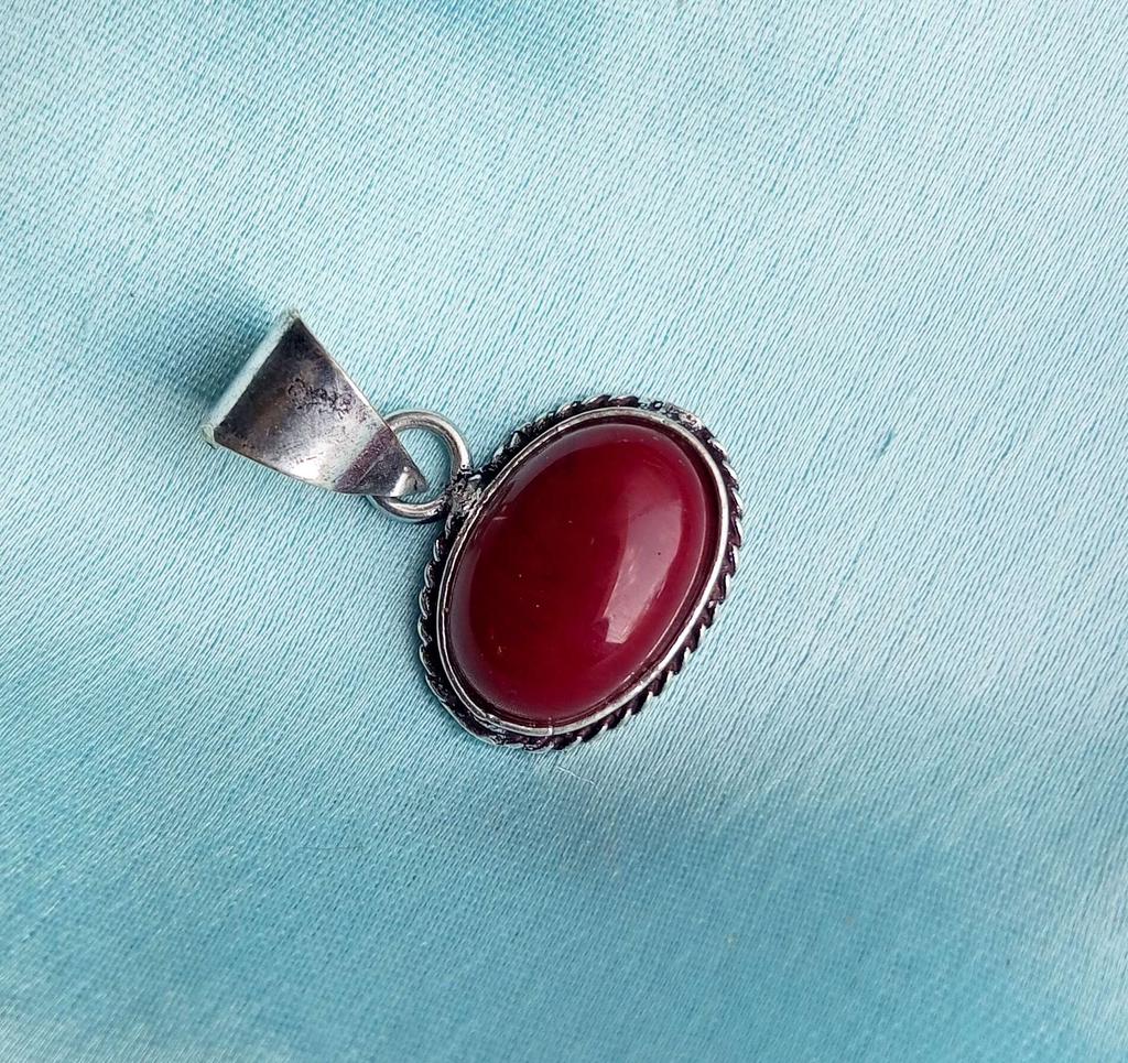 Jasper Gemstone 925 Sterling Silver Plated Oval Pendant Jewelry NST-J2H23270