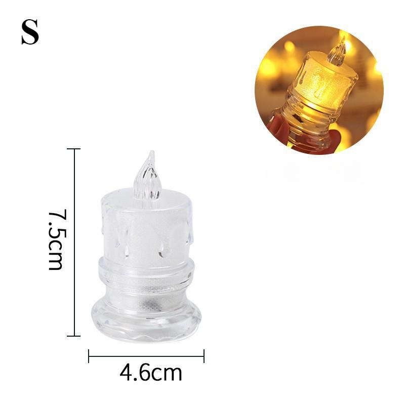 1/4/12/24 шт. светодиодов, беспламенная свеча, светодиодная свеча-колонна Gap, включая батарею, идеально подходит для рождественских семейных посиделок, ужинов при свечах