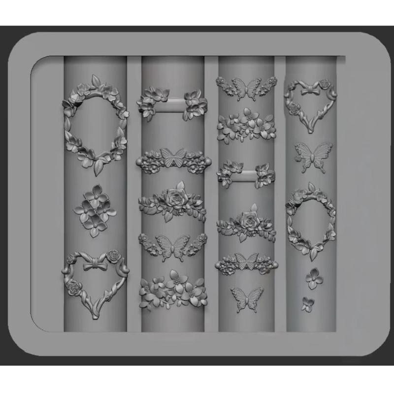 Силиконовый DIY Инструмент для Маникюра 3D Цветок Бант Лента Форма для Лепки Дизайна Ногтей Портативный для Путешествий Уход за Ногтями Коррекция
