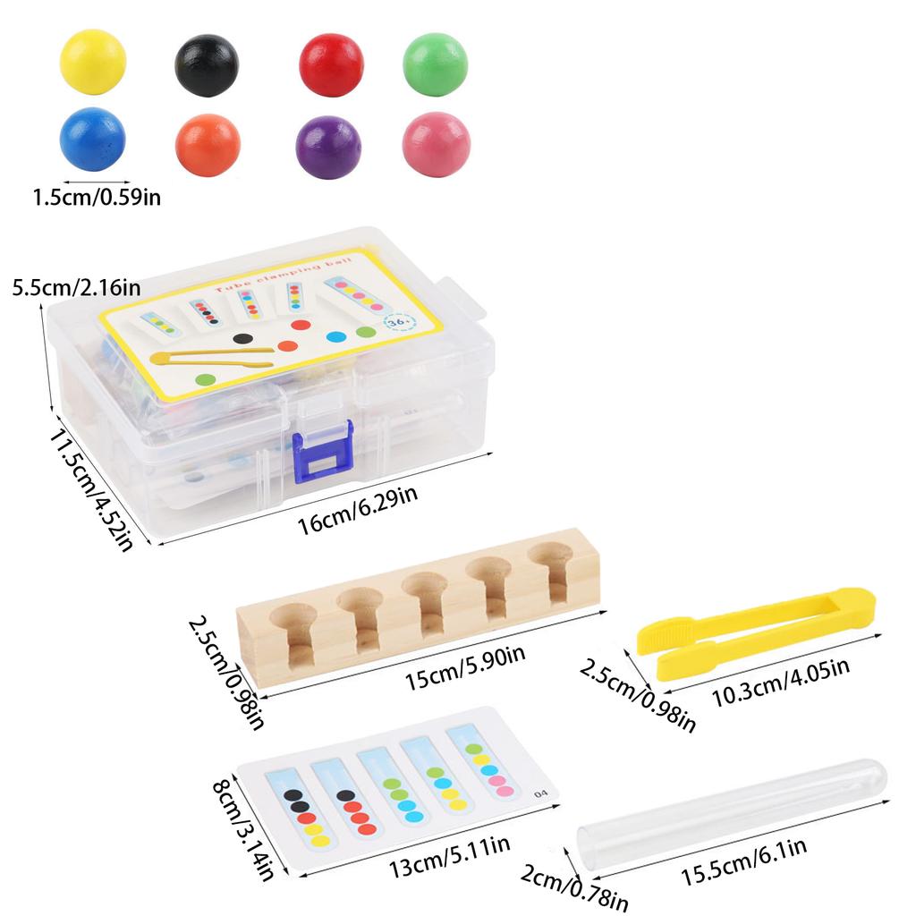 Children'S Test Tube Bead Clip Concentration Training Sensory Integration Logical Thinking Toy Fine Motor