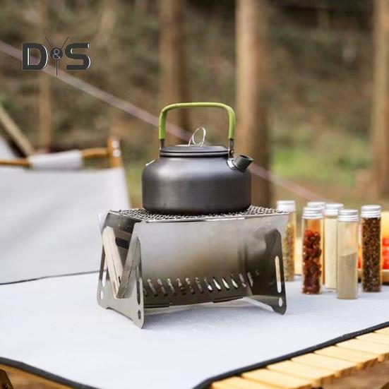 Портативный угольный гриль из нержавеющей стали для кемпинга, пикника, походов, складной вентиляционный дизайн, легкий гриль для барбекю