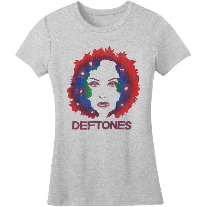 Мужские футболки Deftones с белым логотипом, дышащие, готические, японской моды, хлопок, круглый вырез, короткий рукав, мягкая, оверсайз