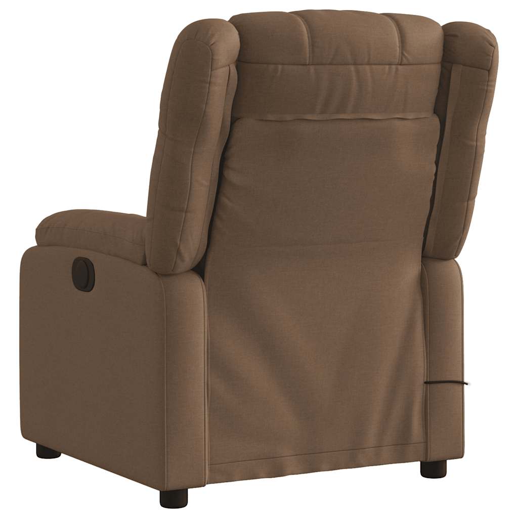 Electric Massage Chair Brown Fabric
