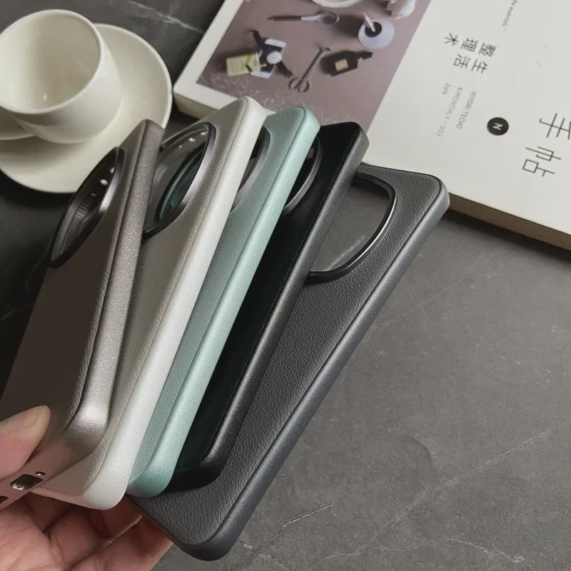 Роскошный кожаный защитный чехол от падений для Honor Magic6 Pro — простой, элегантный и профессиональный.