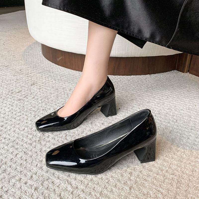 Женские туфли-лодочки Nude Shallow Mouth Женская обувь Модная офисная обувь для свадебной вечеринки Женская обувь на низком каблуке Женщина Autumnss54