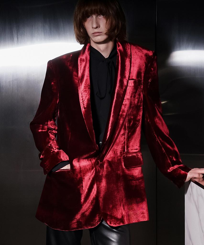 Untage Velvet Tuxedo Jacket (Unisex)_Uth-Fb49