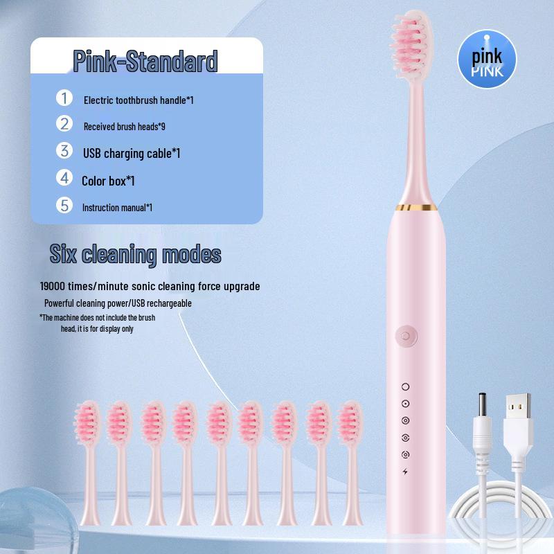 «Умная электрическая зубная щетка Sonic для пар — трансграничная зарядка, мягкие щетинки, автоматическая очистка».