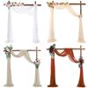 1PC Chiffon Romantic Table Runner Rows of Church Pews or Chairs Ceiling Decor Entrance Decor Voile Drapery Wedding 7 Colors