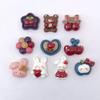 100Pcs Mixed Animal Slime Charms Kawaii Bear Rabbit Cherry Fruit Flatback Resin Cabochons Charms Bulk for DIY Crafting