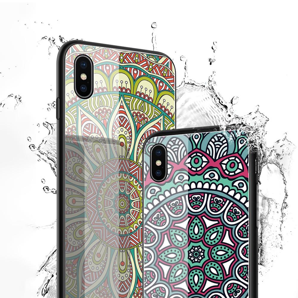 Чехол для телефона из закаленного стекла для iPhone 11 12 13 14 15 16 17 Redmi 10 12 14C Note10 Note14 Xiaomi 11Lite PocoC75 Мягкий край Ударопрочный Гладкий чехол