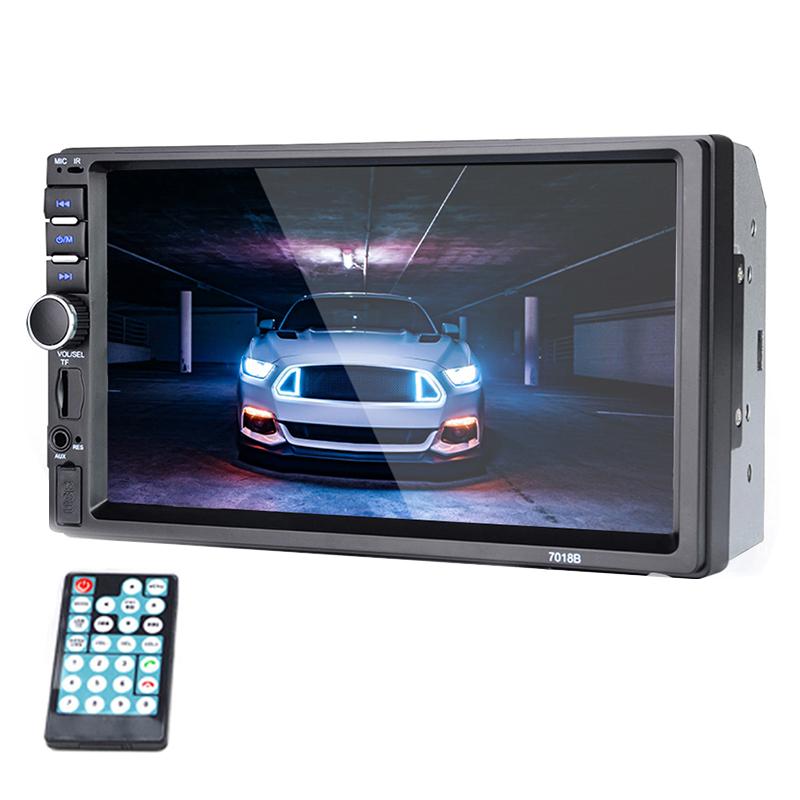 Автомобильный радиоприемник 1/2 Din Bluetooth HD 7 "Сенсорный экран Стерео 12 В Мультимедиа FM ISO Питание Aux Вход Bluetooth USB Зеркальная связь с камерой/без камеры