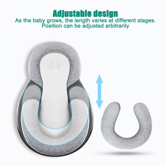 Yousheng Baby Feeding Support Pillow Infant Lounger Reflux Wedge with Safety Strap Baby Breastfeeding Bottle Feeding Pillow Portable Baby Cushion
