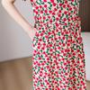 Plus Size Elegant Long Dresses for Women  Loose Short Sleeve Vintage Dress Female