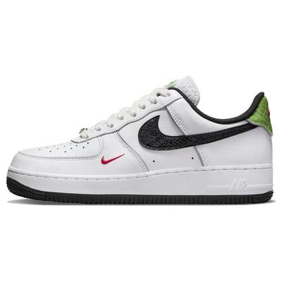 Air Force 1 07 LX Just Do It - Женские кроссовки из змеиной кожи Белый Черный DV1492-101