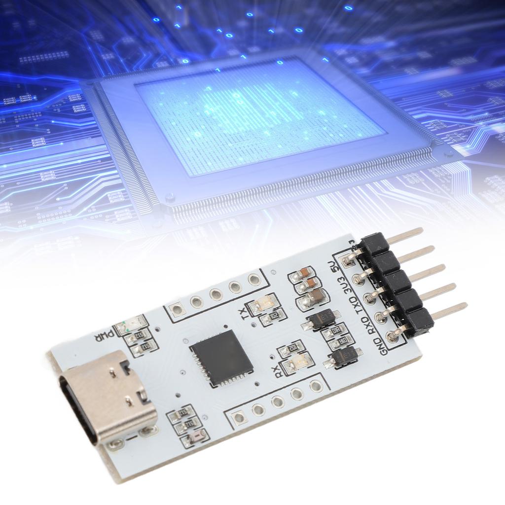USB To TTL Serial Module PCB 300bps To 1Mbps Type C To Uart Module with Light Indicator