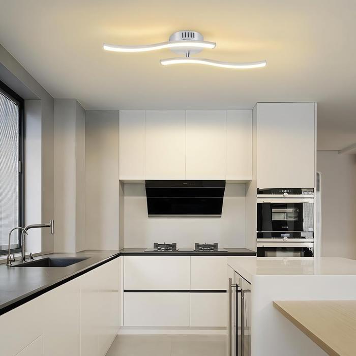 Plafonnier LED - NETTLIFE - Plafonnier Nettlife - 12W - 3000K (blanc chaud) - Métal blanc
