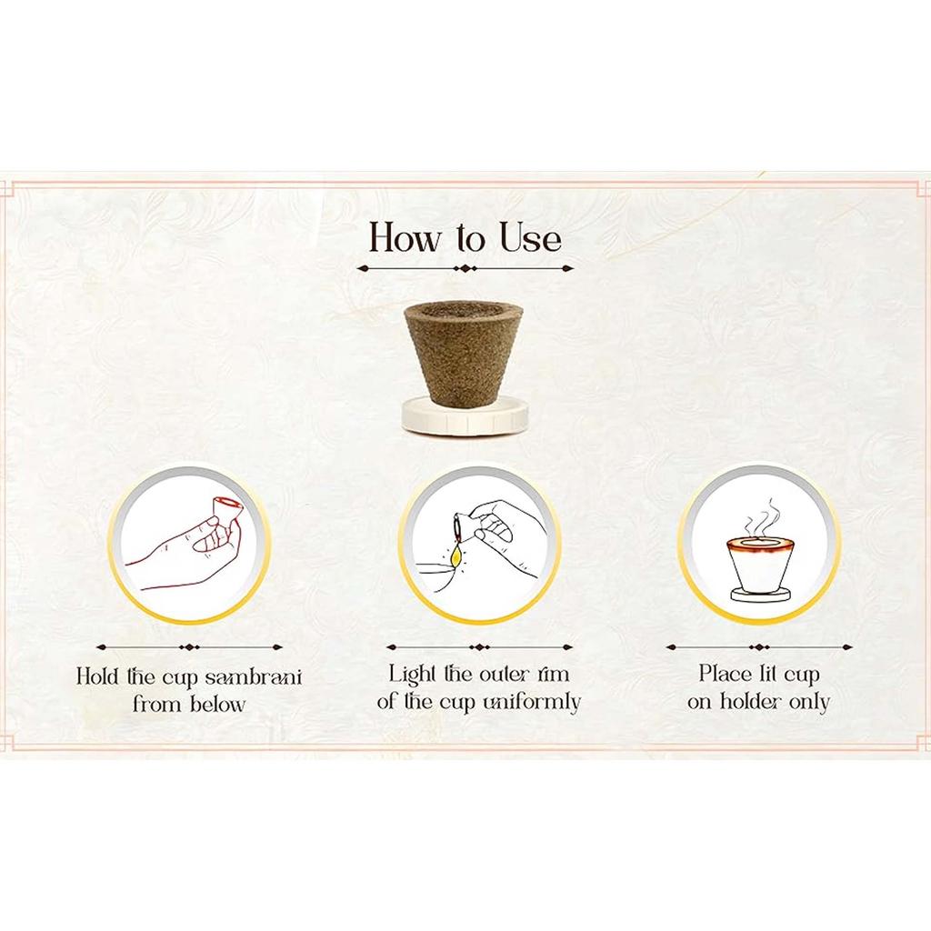 Премиальные чашки Zed Black Loban Sambrani для Пуджи и домашних ритуалов, Ароматные чашки Дхуп для медитации, Упаковка 2X12 чашек