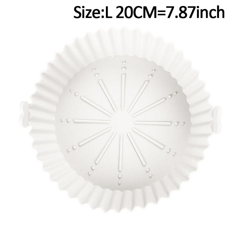 17/20 см противень для выпечки в аэрофритюрнице, многоразовый силиконовый противень с антипригарным покрытием, круглая форма для выпечки, коврики для микроволновки, вкладыш для аэрофритюрницы, форма для торта