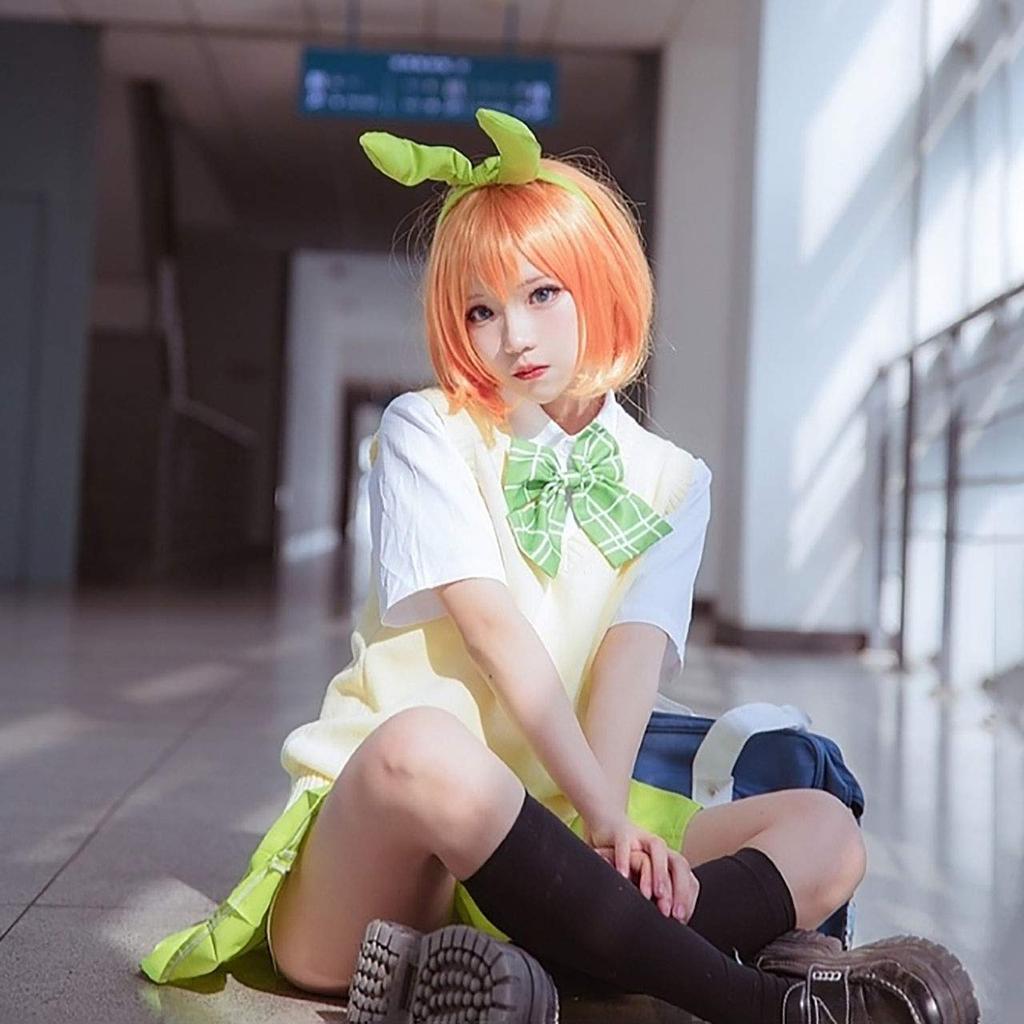 The Quintessential Quintuplets with Wig Ichika Nakano Nino Miku Yotsuba Satsuki Cosplay Set Halloween Gotoyome Yotsuba [milky Time] (M, Set)