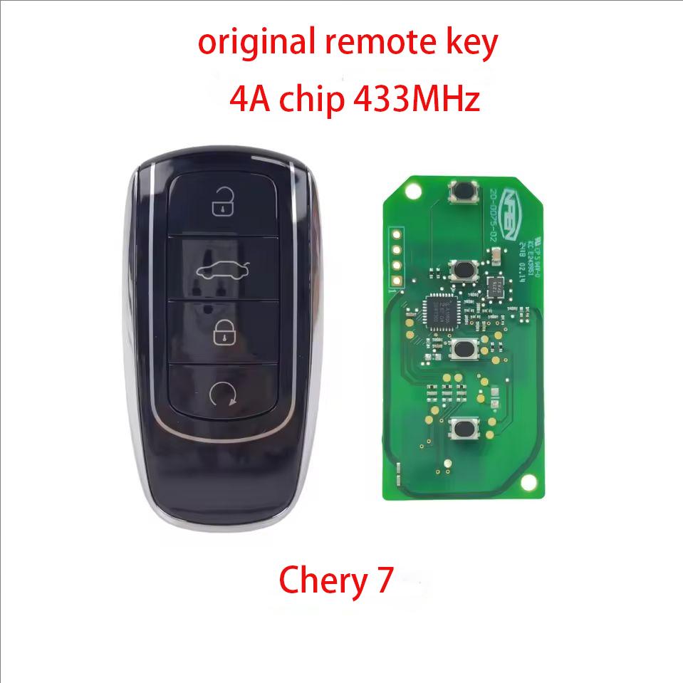 XJY ID47/4A Чип 433 МГц Бесконтактная Умная Карта Оригинальный Автомобильный Пульт ДУ С Лезвием Для Chery Tiggo 6 7 8 Plus 8 Pro Omoda 5