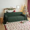 Christmas Plaid Couch Cover with Tassel Washable Sofa Covers Couch Furniture Protector Seat Slipcover Sofa Towel for Living Room