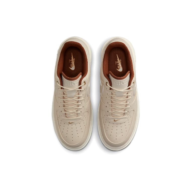 Nike Air Force 1 Luxe Pecan Men Sneakers Brown Pearl-White Gum-Yellow DB4109-200