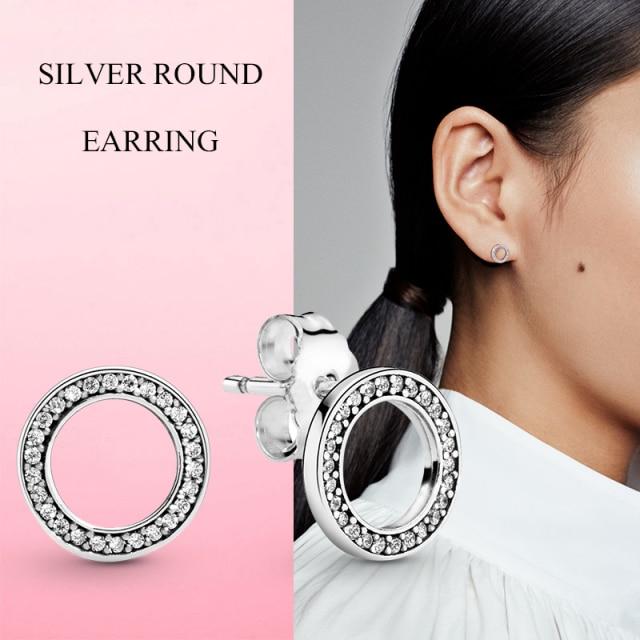 925 Серебряные серьги-гвоздики Женские модные серьги-гвоздики Ювелирные изделия