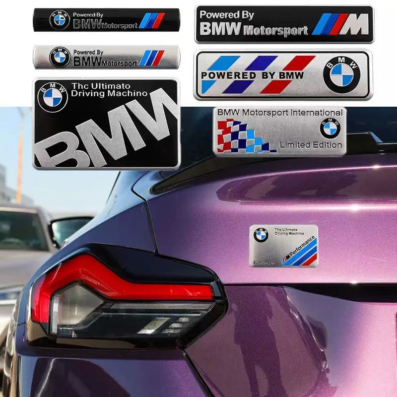 3D Aluminum Car Styling Sticker Body Trunk Decoration Decal Accessories For BMW M Performance E46 E90 E60 F20 X1 F10 F30 pendant APV5