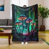 1 шт. Плед флисовый Throw Fantasy Mushroom Лесной гриб в стиле бохо Мягкий тонкий Пледы для дома Машины Кемпинга Дремоты Пикника