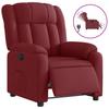 Electric Recliner Chair Burgundy Fabric