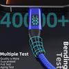 1m USB-C to USB-C Cable 100W 5A/20V Nylon Braided Phone Tablet Fast Charging Digital Display Cord