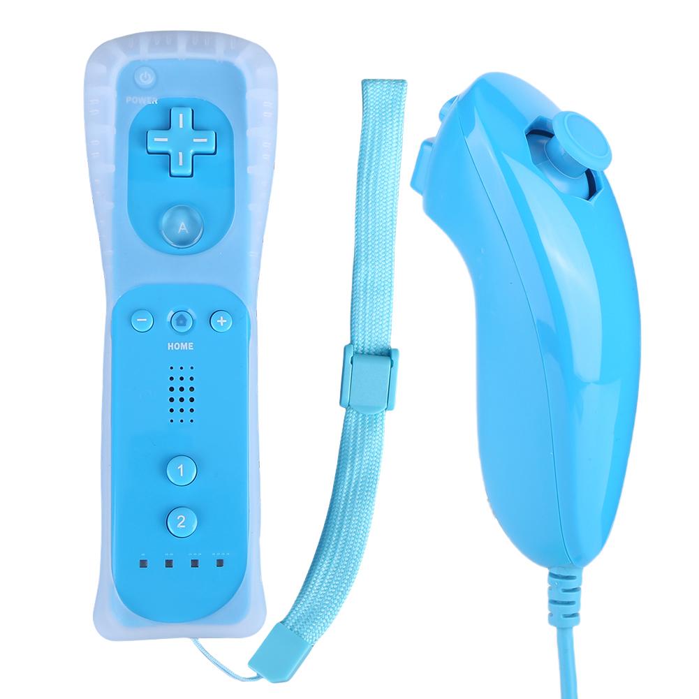2 в 1 беспроводной пульт дистанционного управления со встроенным пультом управления Motion Plus и нунчаком для управления играми Wii/Wii U