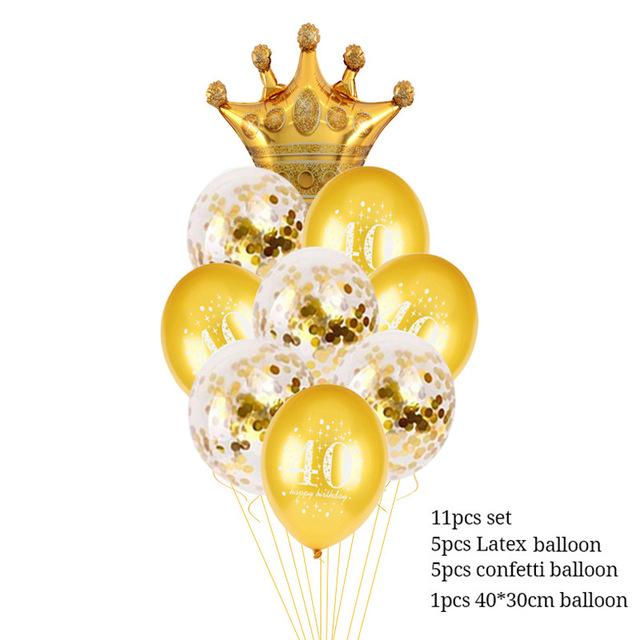 С днем рождения 30 40 50 60 годовщина украшения дня рождения для взрослых латексные шары цифры гелиевые шары 30-й день рождения Anniversaire