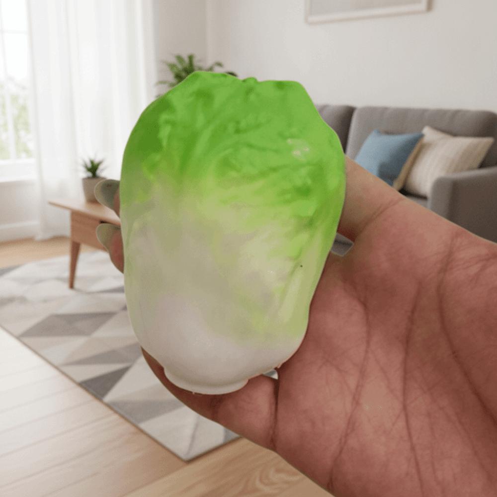 Caramel Vegetable Fidget Toy Crispy Sound Simulation Squishy Toy Cabbage Squeeze Toys for Kids