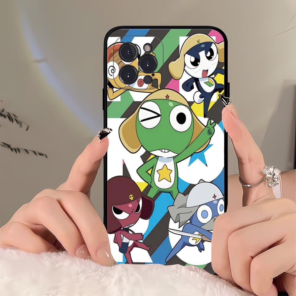 Cartoon Keroro Gunsou Frog Phone Case For iPhone 16 15 14 11 12 13 Mini Pro XS Max Cover 6 7 8 Plus X Funda Shell