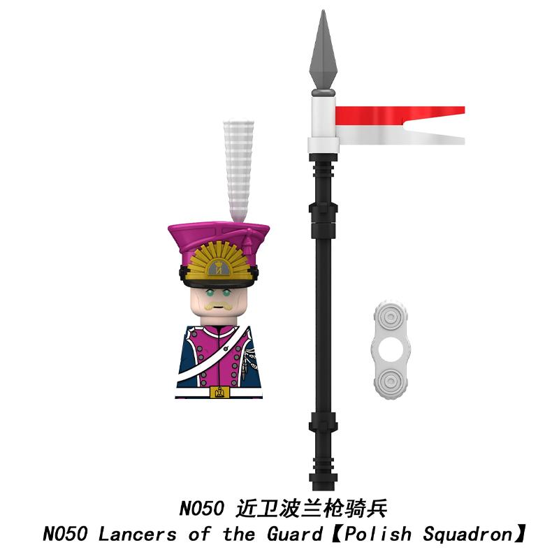 Napoleonic Wars Military Soldiers Building Blocks British France Prussia Cavalry Army Russian Infantry Figures Bricks Kids Toys