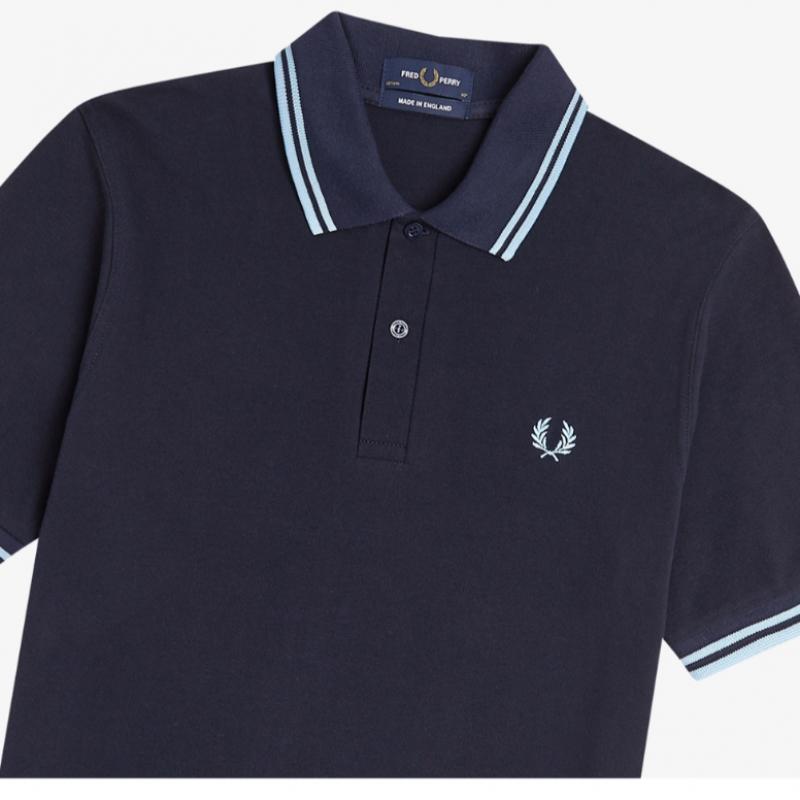 Fred Perry Рубашка Twin Tip Fred Perry Navy Ice Afpm2430012 795