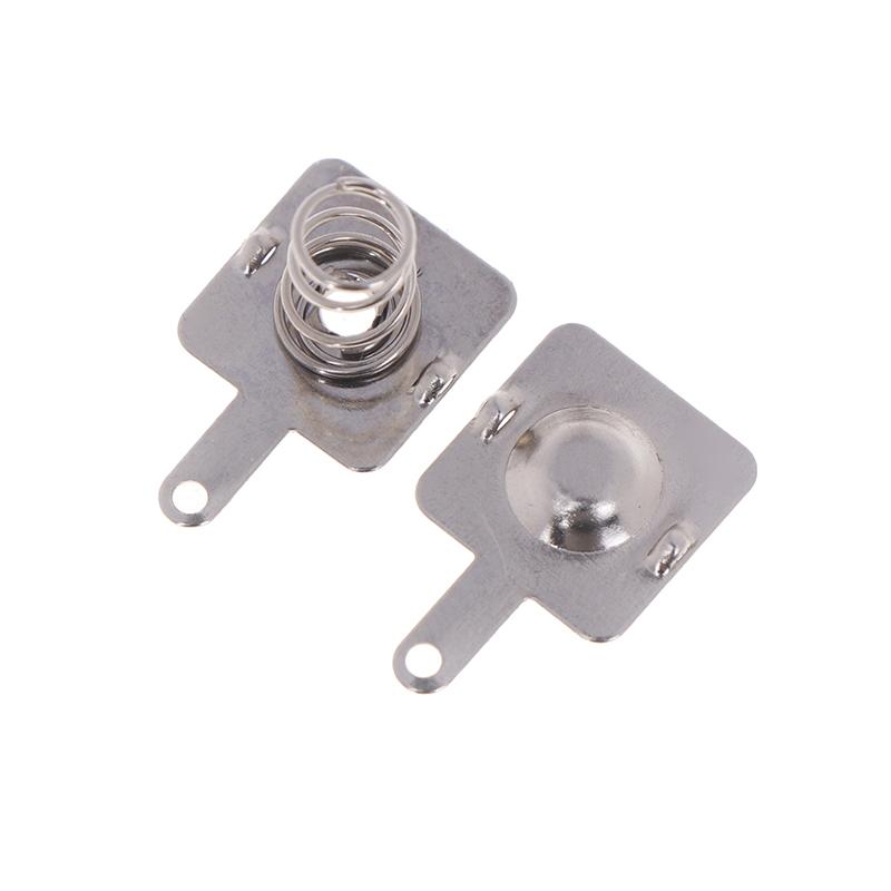 5 комплектов 12 мм x 12 мм - + Запасная металлическая пружинная контактная пластина серебристая однонаправленный паз для корпуса батареи AA